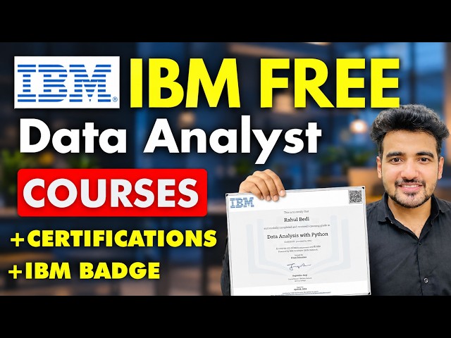 IBM Free Data Analyst Course With Free Certificate in 2026 | Free Python Course For Freshers