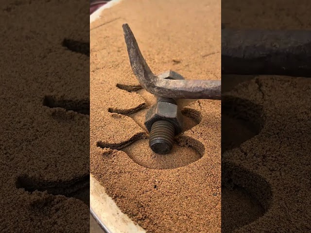 DIY Metal Sand Casting Process for Custom Bolt and Nut Stand