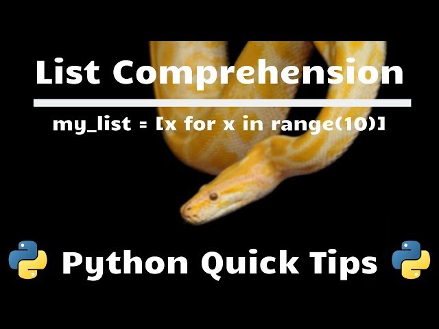 List Comprehension - Python Quick Tips