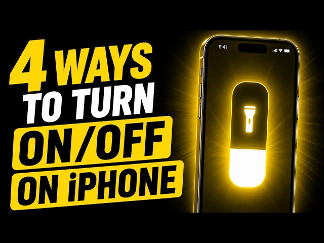 4 Ways to Turn The Flashlight ON & OFF on iPhone
