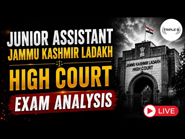 Junior Assistant High Court Exam Analysis @TripleSClasses