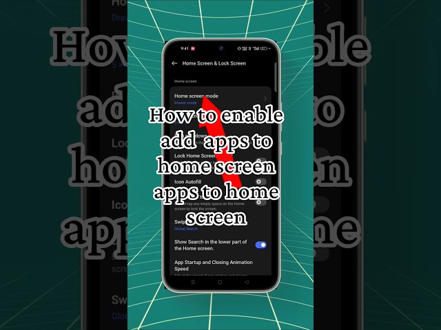 How To Enable Add Apps To Home Screen apps to home screen #homescreen #techshorts #youtubeshorts