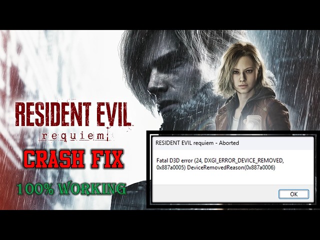 How to Fix Resident Evil 9 Crashing | Solve Fatal D3D Error-DXGI_ERROR_DEVICE_REMOVED