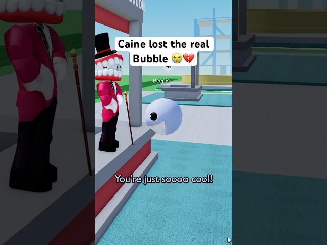 CAINE LOST THE REAL BUBBLE 😭💔 #roblox #micup #tadc