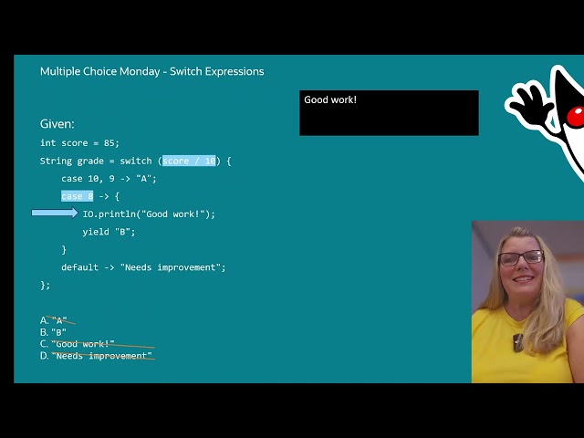Week 4 Multiple Choice Monday - Switch Expressions - Solution