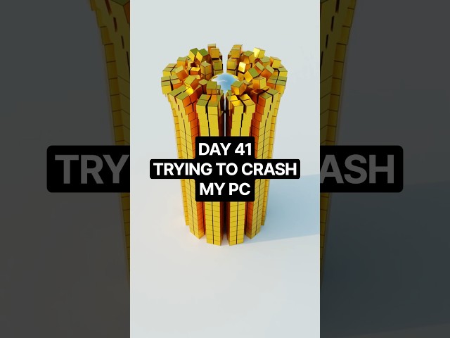 How Many Cubes to Crash My PC? #blender #3d #simulation