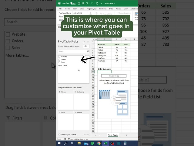 How to create a Pivot Table in Excel! #excel #exceltips #exceltutorial