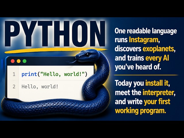Ep 1: The Language That Runs Everything | Why Python, and Your First Program