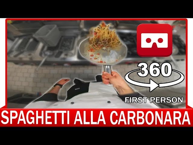 360° VR VIDEO - How to make a Spaghetti alla Carbonara - VIRTUAL REALITY 3D