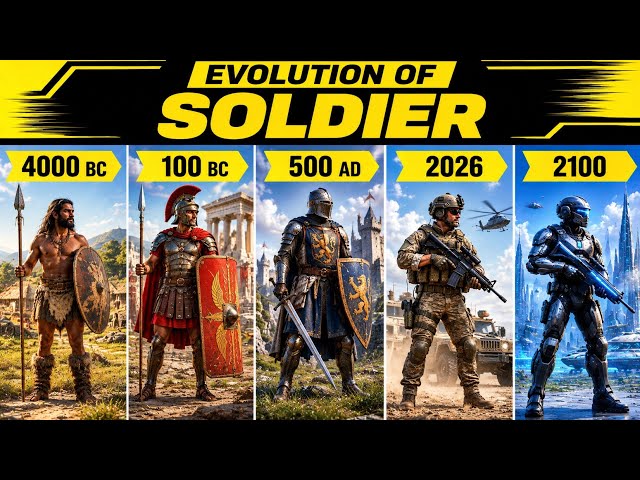 Soldier Evolution 100, 000 Years Ago| From Ancient Warriors to the Future of Military Technology