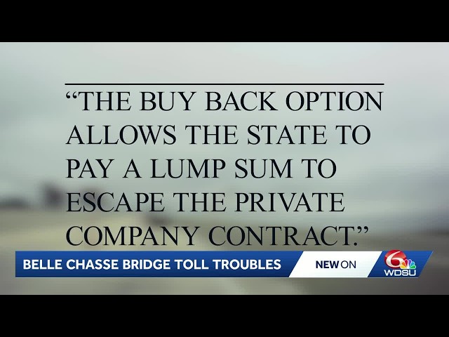 State Representative speak to WDSU about the future of the Belle Chasse Bridge Tolls