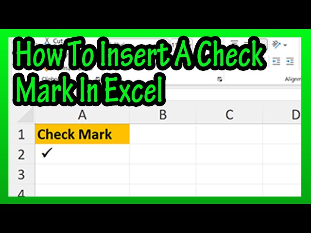 How To (Quickly) Insert, Put In, A Basic Check Mark Symbol In A Cell In Excel Explained