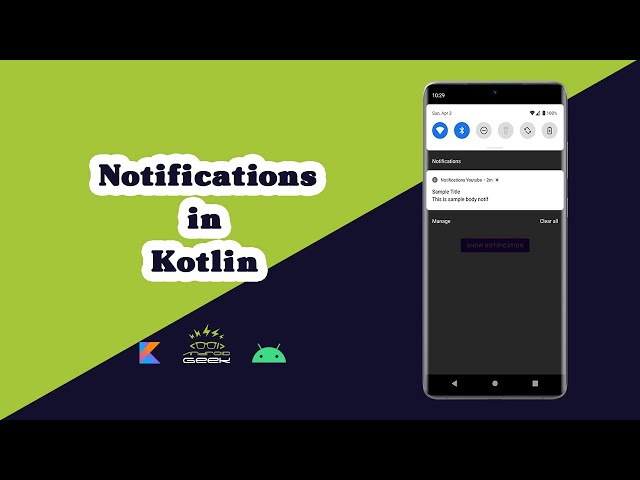 How to creat Notification in android kotlin