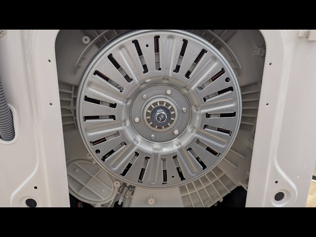LG F4X1009NWK - full spin only 1400rpm (motor view - no belt/pump)