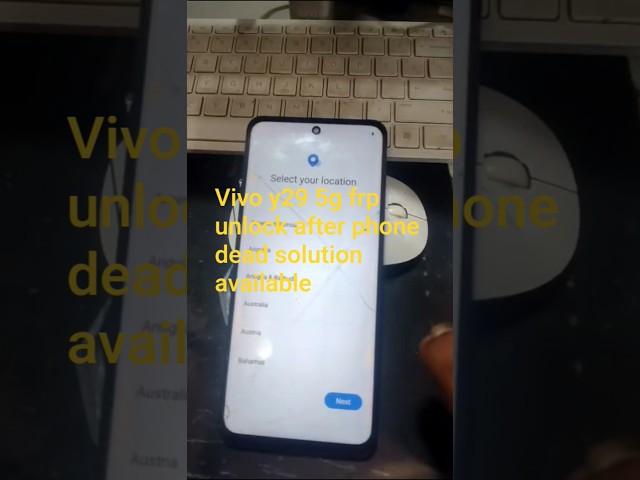 Vivo y29 5g frp unlock after phone dead solution/ vivo frp unlock after phone dead /contact kijiye