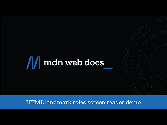 HTML Landmark Roles Screen Reader Demo - #html #accessibility