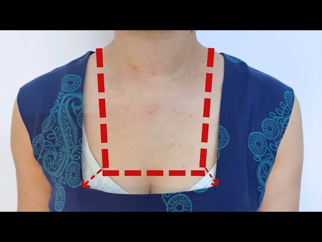 How to Fix a Low Square Neckline | Easy Sewing Hack for Better Coverage