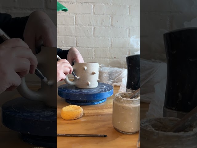 Spiky mug 🥀 #potteryprocess #pottery #ceramic