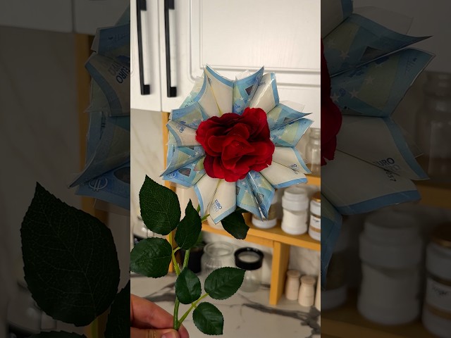 A Rose Made of Money! 🌹💵 #diy #creative #rose #craft
