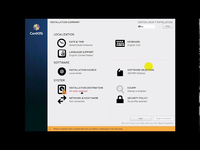 Installing CentOS 7