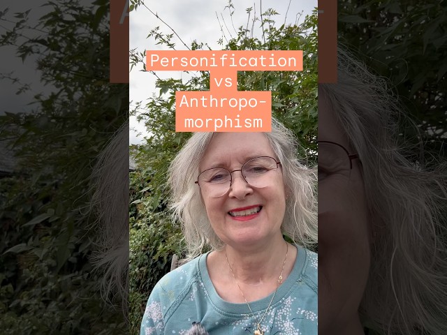 Personification and anthropomorphism - literary terms compared. #englishtutor #literaryterms