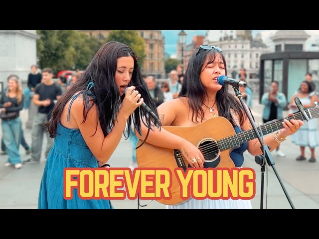Two Girls Sing the MOST BEAUTIFUL Song on the Streets of London | Alphaville - Forever Young