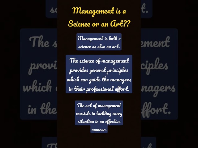 Management is a Science or an Art ? #bcom1styear #semester2 #businessmanagement