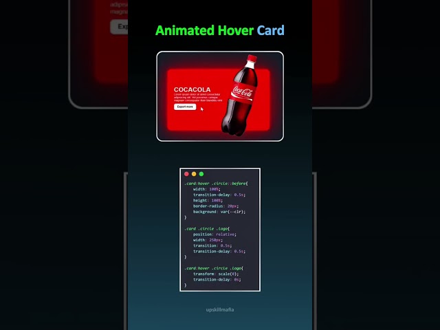 Animation Hover Card#html#css#shorts#viral