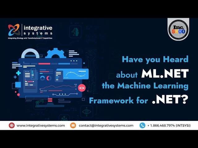 IS - Have you Heard about ML NET, the Machine Learning Framework for  NET (SS)