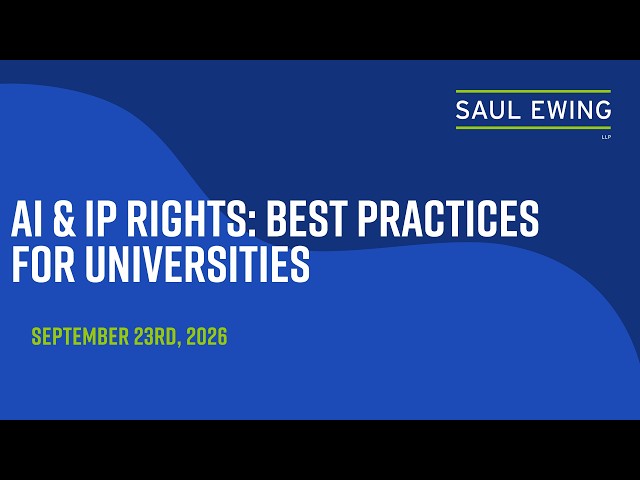 9/23 Artificial Intelligence Tools and Intellectual Property Rights: Best Practices for Universities