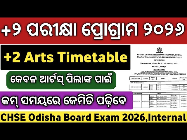 Plus Two Arts Exam 2026 | Plus Two Arts  Exam Timetable | Plus Two Exam Datesheet 226 | Plus 2 Exam