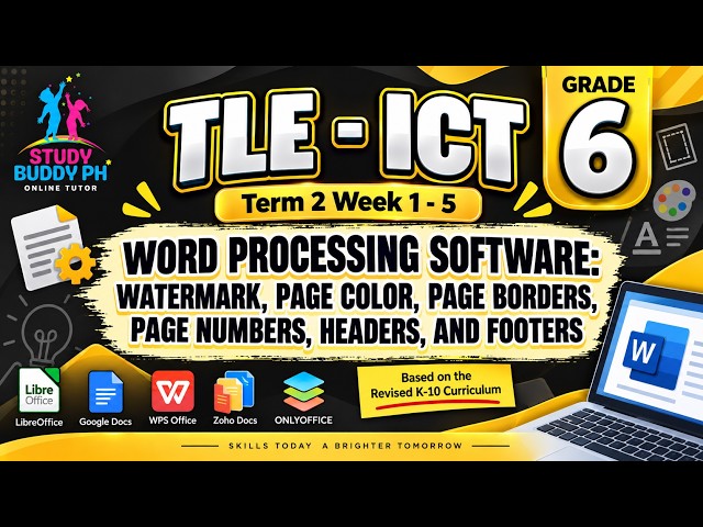 TLE-ICT 6 Term 2 Week 1-5: Word Processing Software