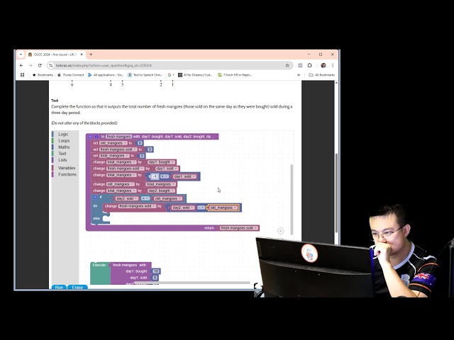Tutorial: AMT Coding Challenge (OUCC) Blockly Lesson. Limited Robot, Mangoes