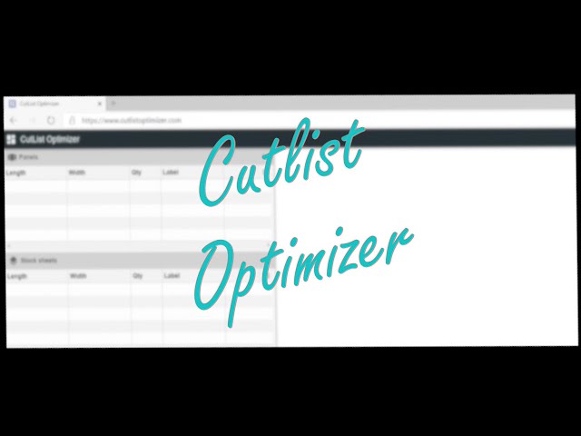 Cutlist Optimizer -- Plywood Layout and Planning