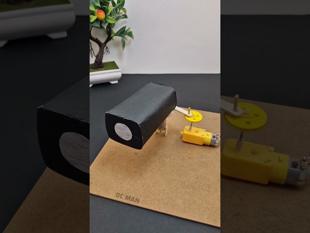 Rotating CCTV camera | #dcmotor #techexperiments #dcman #electronic #cctv #motor