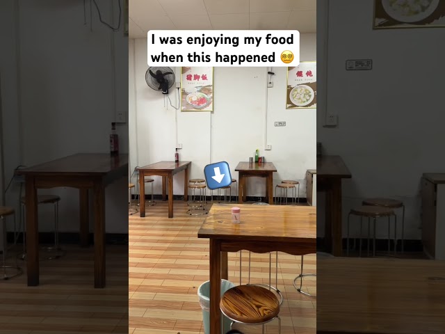 I was enjoying my Chinese noodles when this happened… 😵😵‍💫 #china #chinatravel #travel