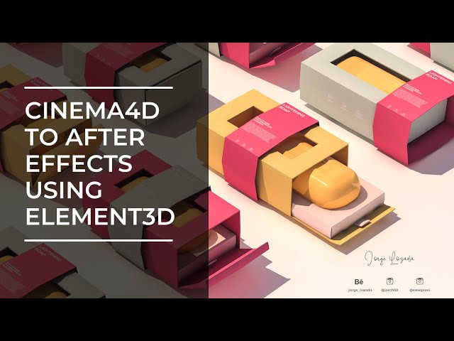 Animation from Cinema 4D to After Effects using Element 3D