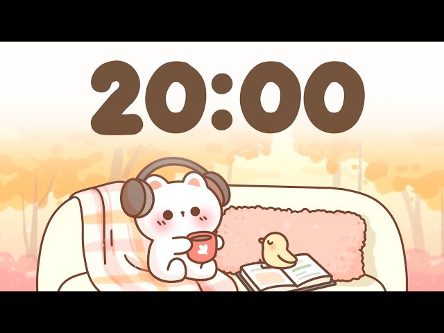 20 Minute Timer 🐱 Study Timer for Classroom Focus