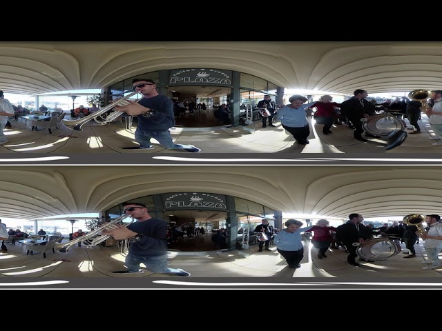 Music and dancing at a cafe during the spring festival