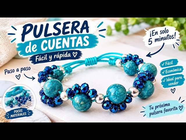 Pulsera de Hilo Chino con Piedras Naturales 💎| DIY Beaded Bracelet Tutorial