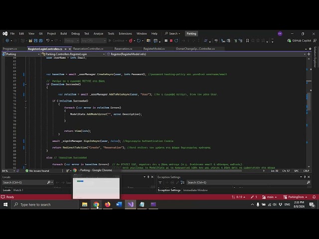 ParkingDom | ASP.NET Core MVC Parking Reservation System | C#, EF Core & SQLite