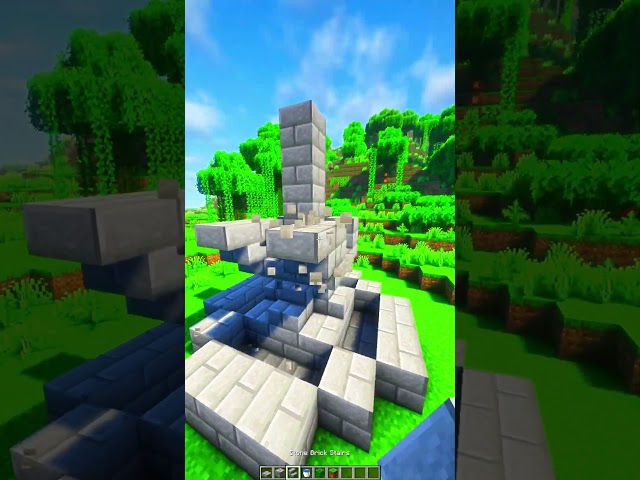 beautiful Fountain in Minecraft!!!#story #tutorial #shorts