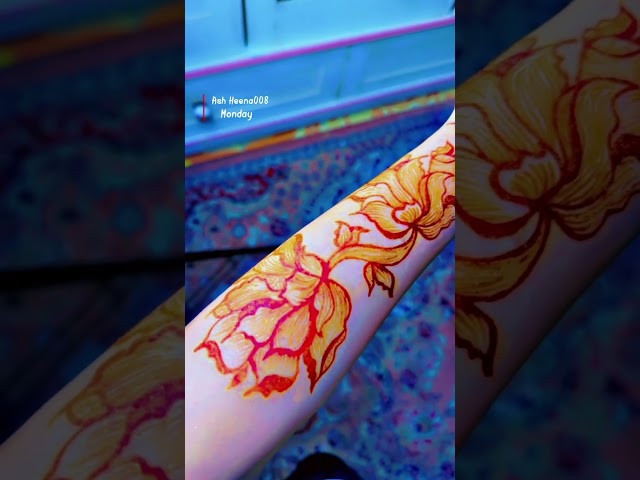 Beautiful 3D tutorial henna art Arabic #henna #mehndi #hennatatto @YouTube @Henna.ash.alain. 😍🇦🇪