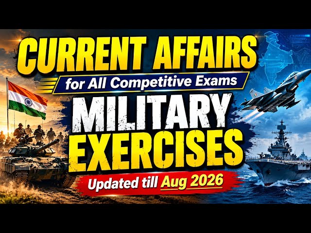 Top 10 Current Affairs on Military Excercise Last One Year|  Current Affairs for ISRO Assistant UDC