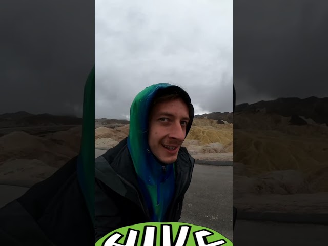 Super Rare Snow Storm at Bad Water Salt Flats Death Valley National Park, CA (Hike 360° VR Video)