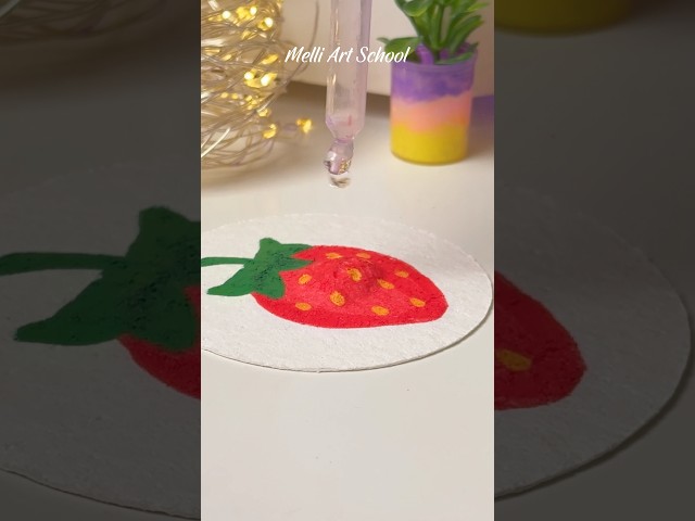 3D Art Strawberry 🍓 #shorts