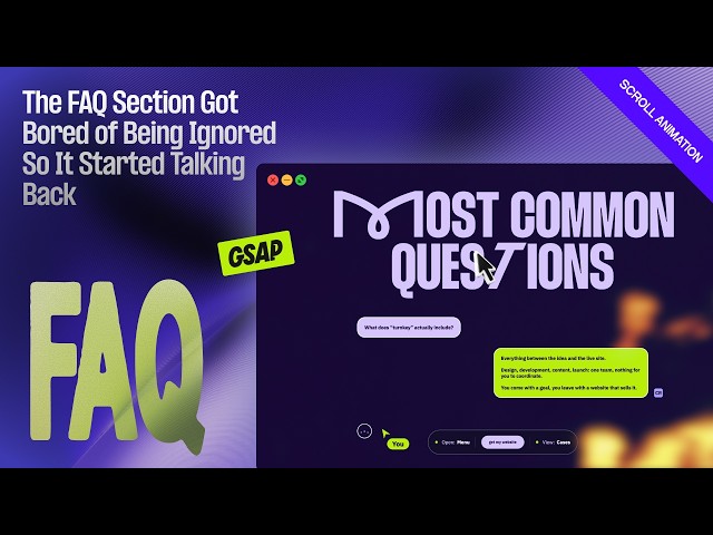 Making an FAQ So Good People Will Scroll to the Bottom Just to Watch It Happen with GSAP