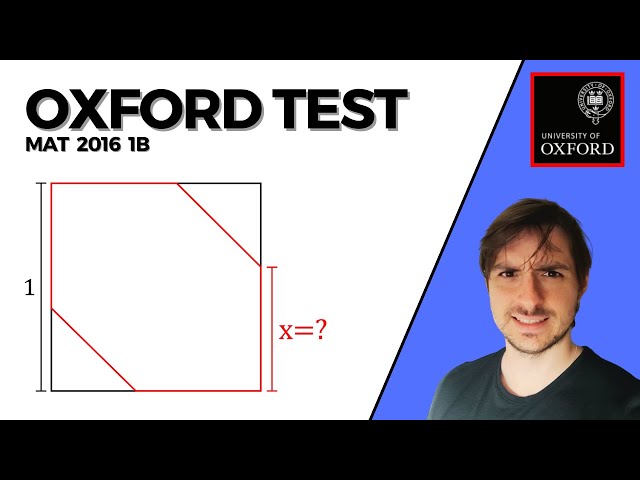 OXFORD Admission Test - Find x!