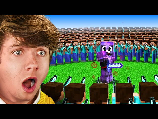 100 Hunters vs Minecraft's Deadliest Player