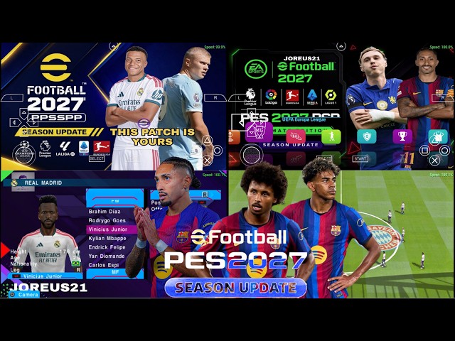 eFootball PES 2027 PSP Android Offline PS4 Camera  Efootball 2027 PPSSPP Season Update & Best HD